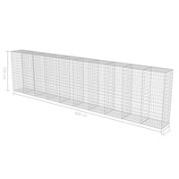 Thumbnail for Gabionenwand mit Abdeckung Verzinkter Stahl 600×50×150 cm