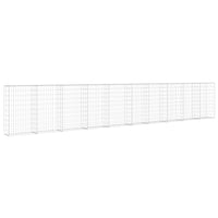 Thumbnail for Gabionenwand mit Abdeckung Verzinkter Stahl 600×30×100 cm