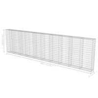 Thumbnail for Gabionenwand mit Abdeckung Verzinkter Stahl 600×30×150 cm