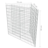 Thumbnail for Gabionen-Hochbeet Verzinkter Stahl 75×75×50 cm