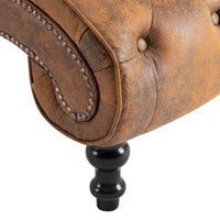 Thumbnail for Chaiselongue Braun Wildleder-Optik