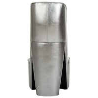 Thumbnail for Stuhl in Stöckelschuh-Form Silbern Kunstleder