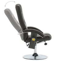Thumbnail for Massagesessel mit Fußhocker Grau Kunstleder