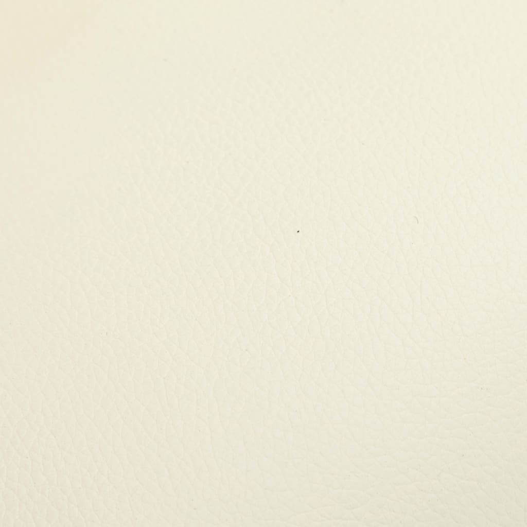 Massagesessel mit Fußhocker Cremeweiß Kunstleder