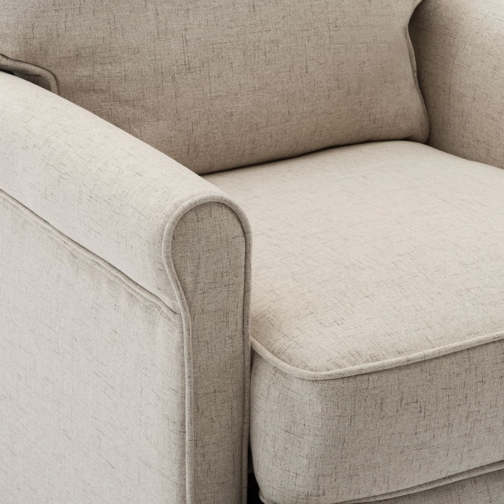 TV-Relaxsessel Cremeweiß Stoff