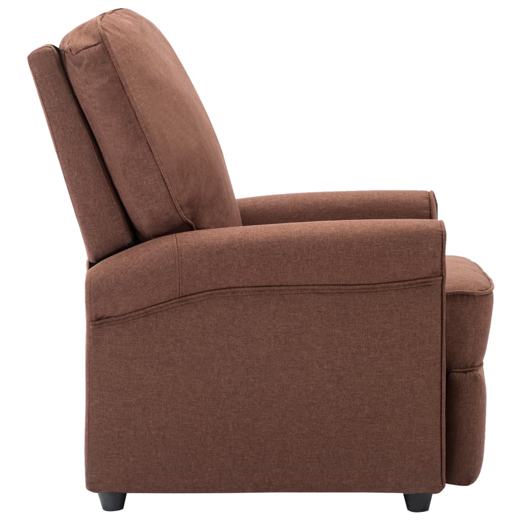 TV-Relaxsessel Braun Stoff