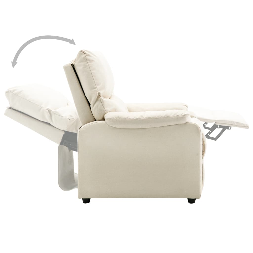 TV-Relaxsessel Creme Stoff