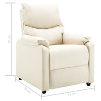 Thumbnail for TV-Relaxsessel Creme Stoff