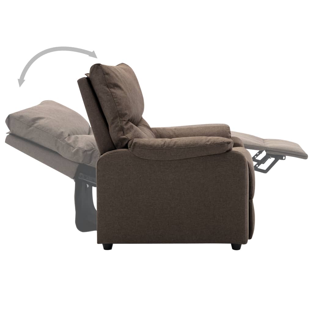 TV-Relaxsessel Braun Stoff