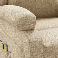 Thumbnail for Massagesessel Creme Stoff