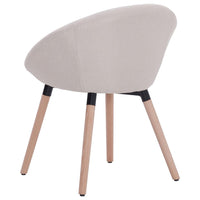 Thumbnail for Esszimmerstühle 2 Stk. Cremeweiß Stoff