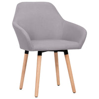 Thumbnail for Esszimmerstühle 2 Stk. Hellgrau Stoff