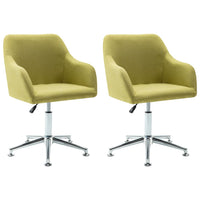 Thumbnail for Esszimmerstühle Drehbar 2 Stk. Grün Stoff