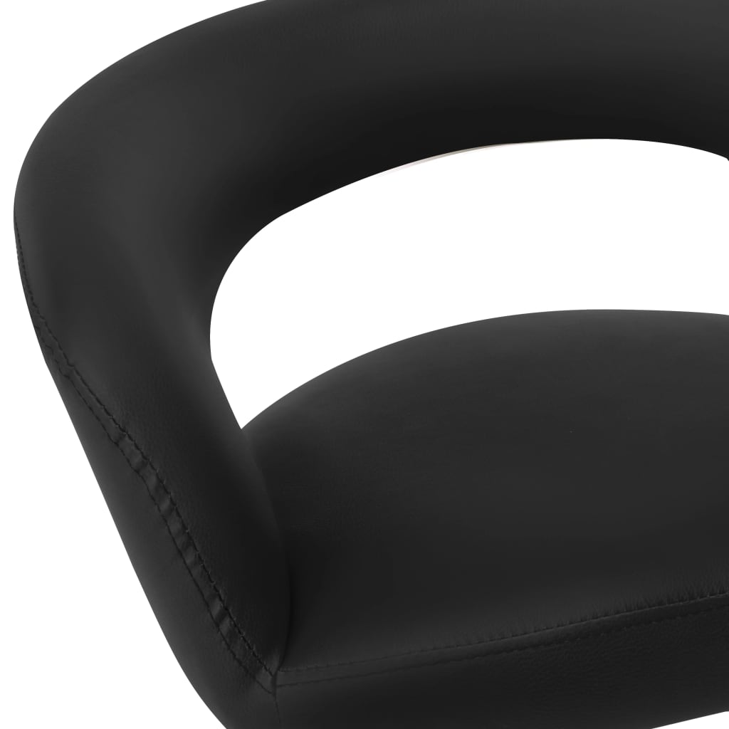 Esszimmerstühle 2 Stk. Schwarz Kunstleder