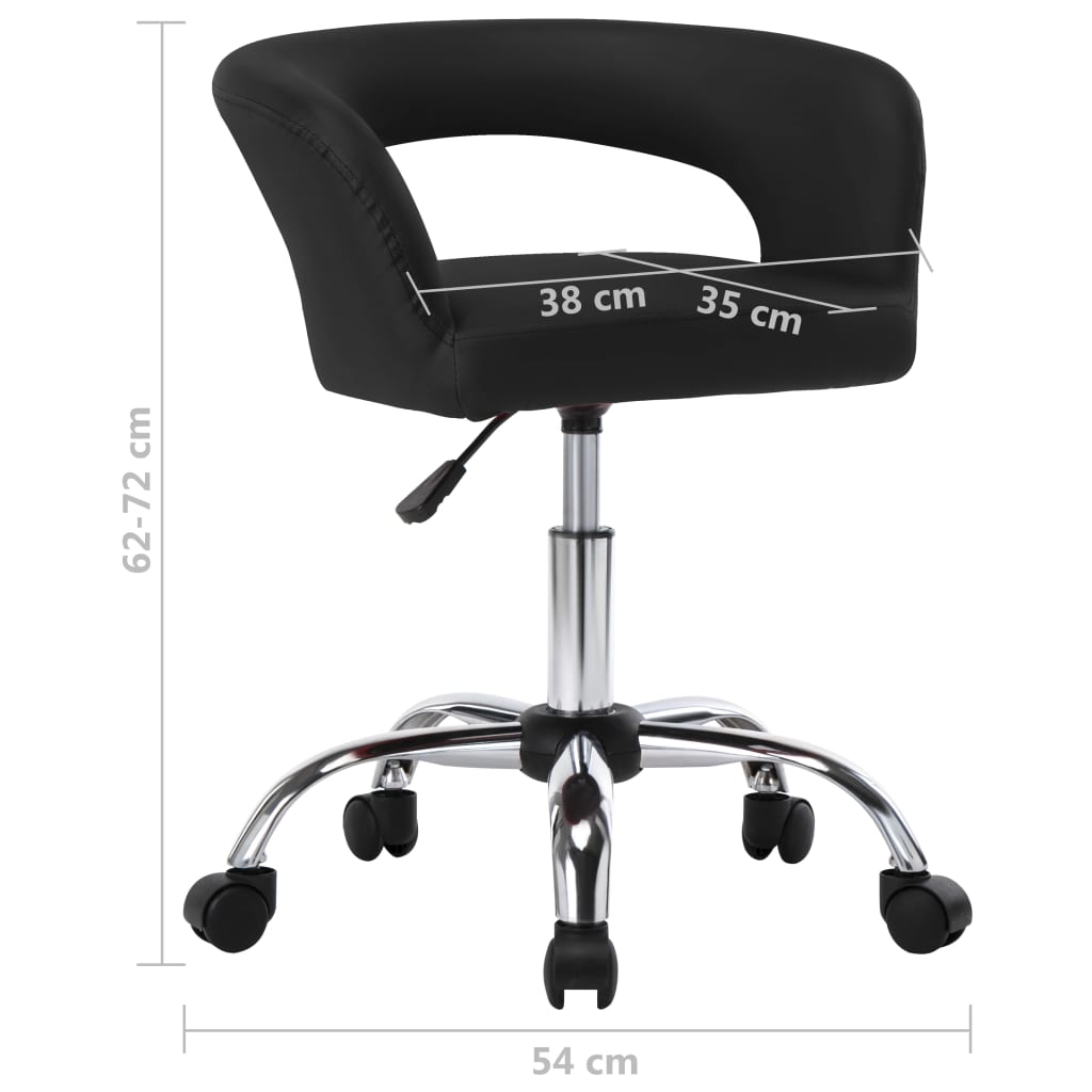 Esszimmerstühle 2 Stk. Schwarz Kunstleder