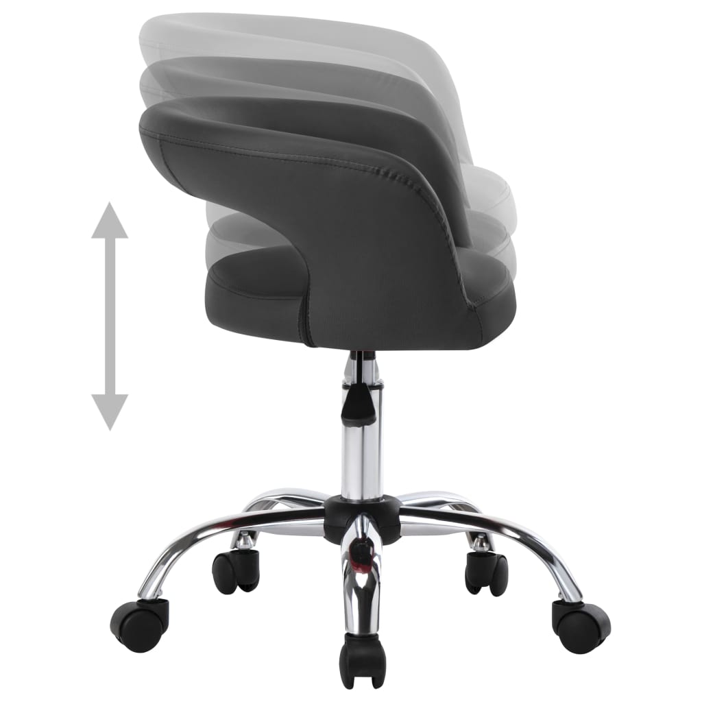 Esszimmerstühle 2 Stk. Grau Kunstleder