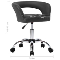 Thumbnail for Esszimmerstühle 2 Stk. Grau Kunstleder