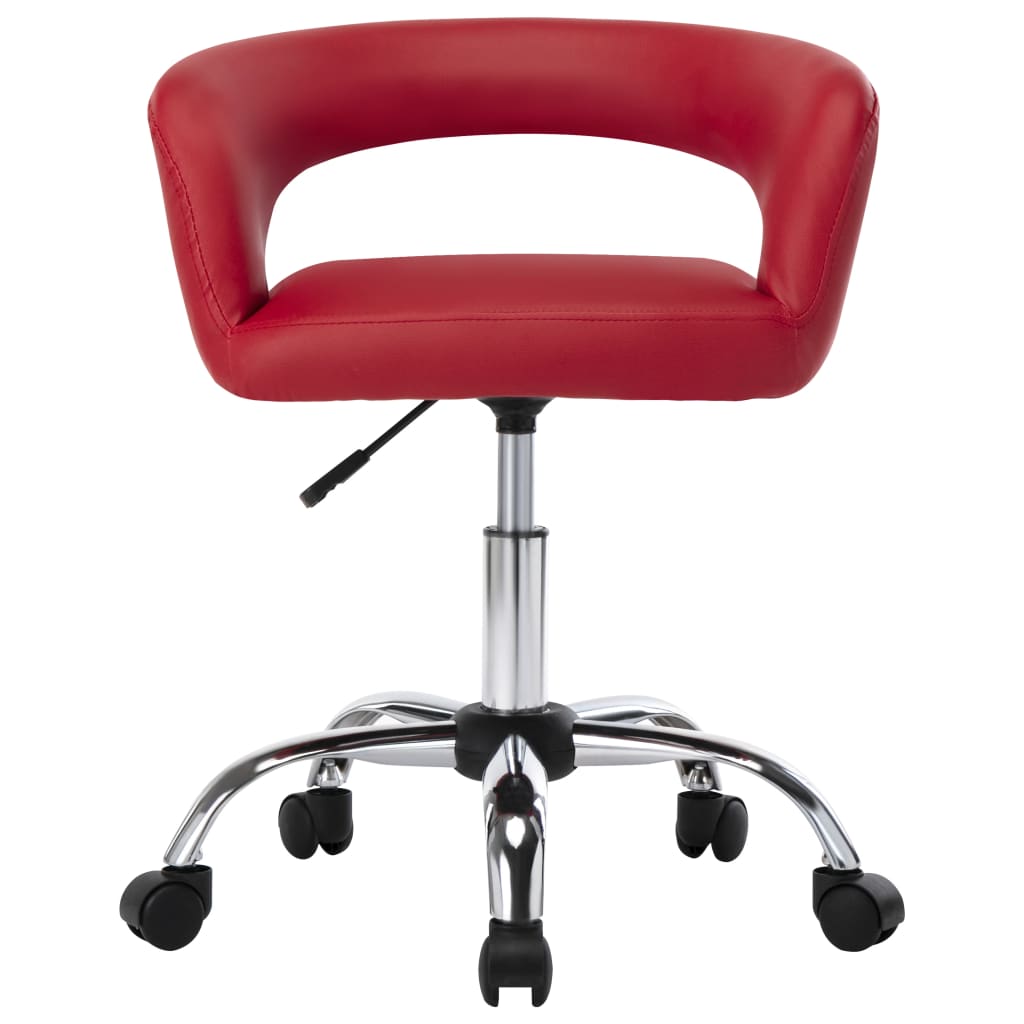 Esszimmerstühle 2 Stk. Weinrot Kunstleder