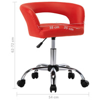 Thumbnail for Esszimmerstühle 2 Stk. Rot Kunstleder