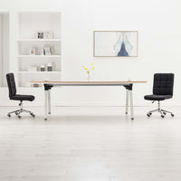 Thumbnail for Esszimmerstühle 2 Stk. Schwarz Stoff