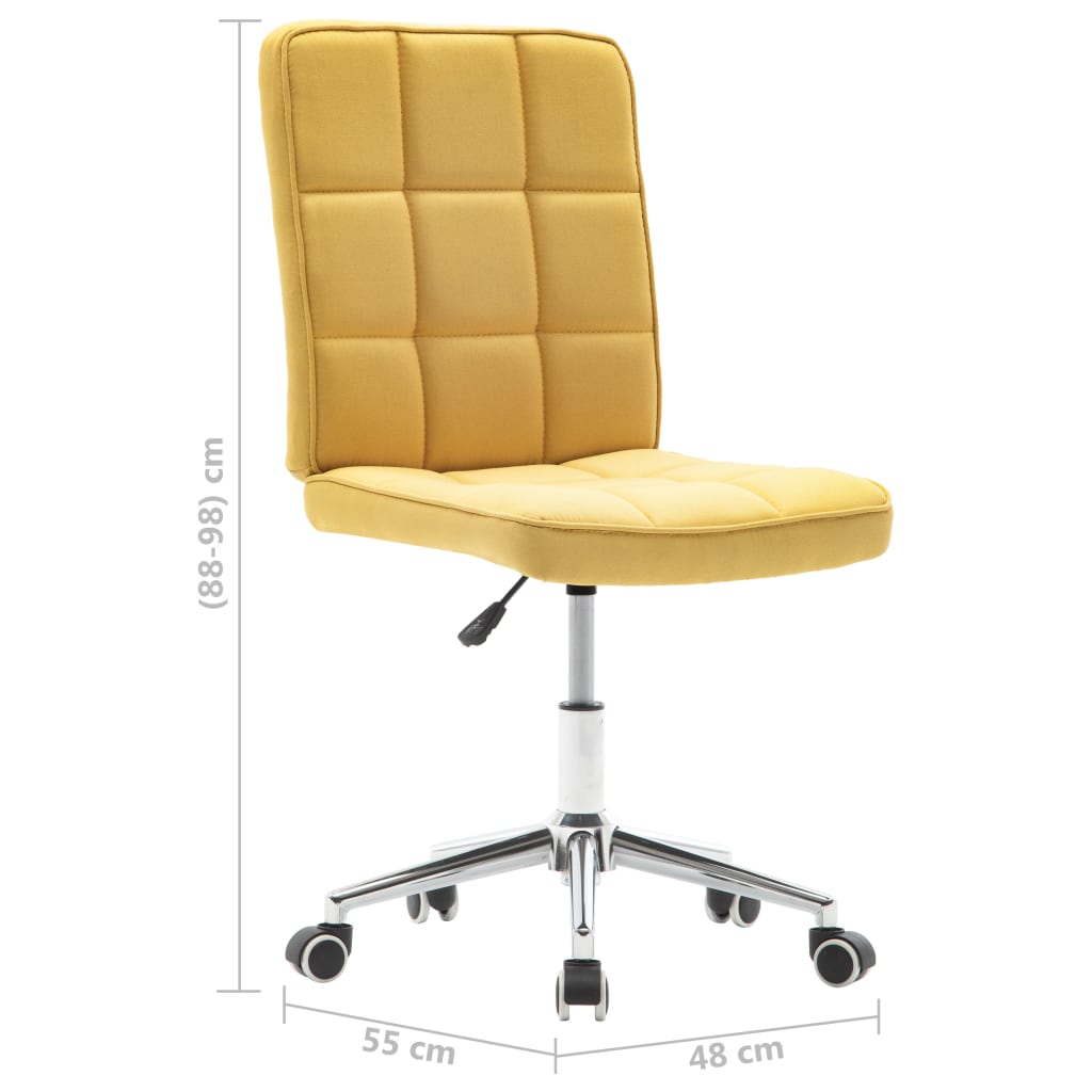 Esszimmerstühle 2 Stk. Gelb Stoff