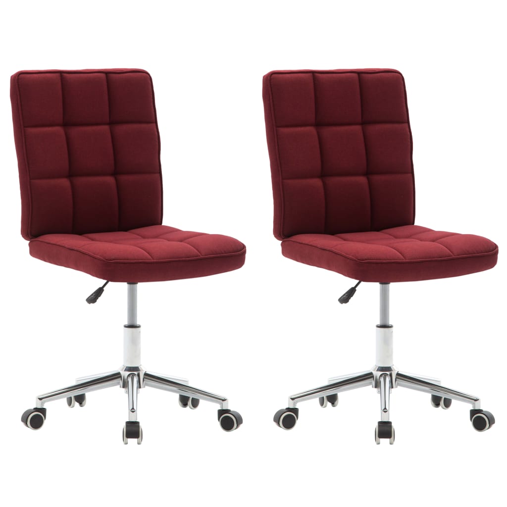 Esszimmerstühle 2 Stk. Weinrot Stoff