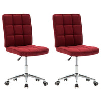 Thumbnail for Esszimmerstühle 2 Stk. Weinrot Stoff