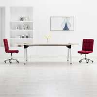 Thumbnail for Esszimmerstühle 2 Stk. Weinrot Stoff