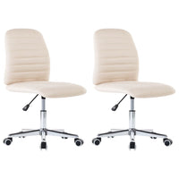 Thumbnail for Esszimmerstühle 2 Stk. Creme Stoff