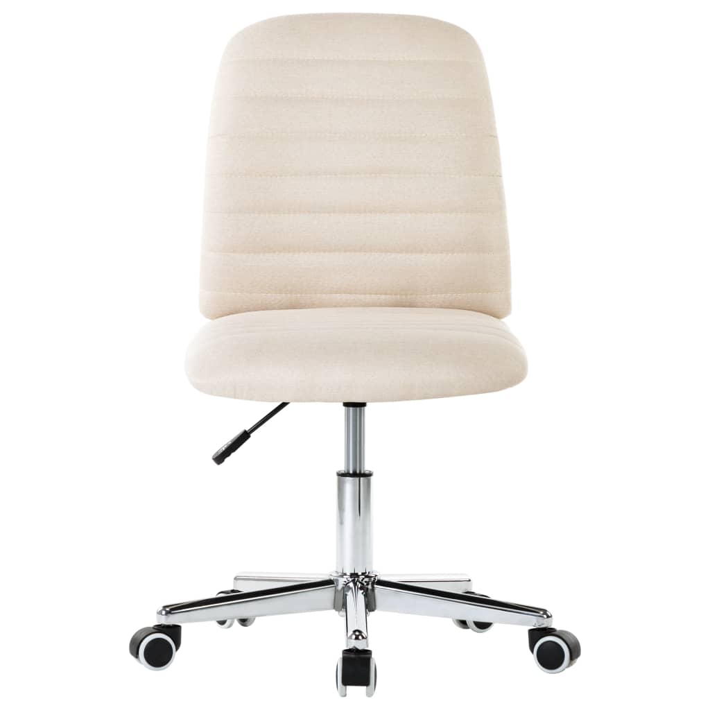 Esszimmerstühle 2 Stk. Creme Stoff