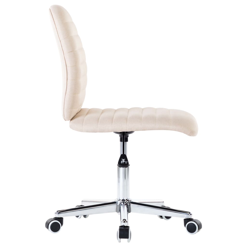 Esszimmerstühle 2 Stk. Creme Stoff