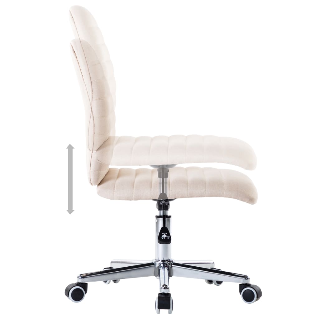 Esszimmerstühle 2 Stk. Creme Stoff