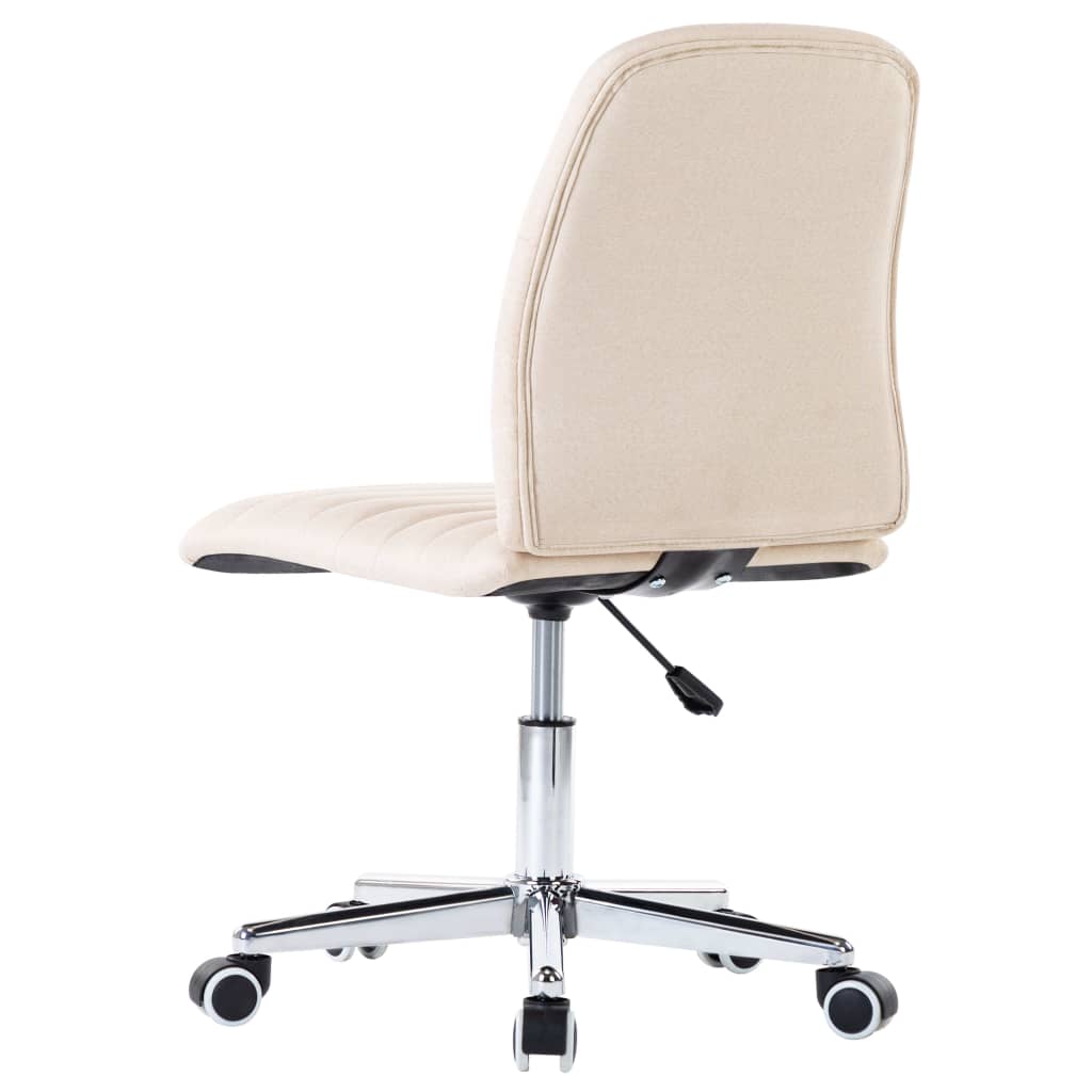 Esszimmerstühle 2 Stk. Creme Stoff