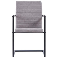 Thumbnail for Freischwinger 2 Stk. Hellgrau Kunstleder