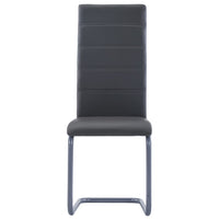 Thumbnail for Freischwinger 4 Stk. Grau Kunstleder