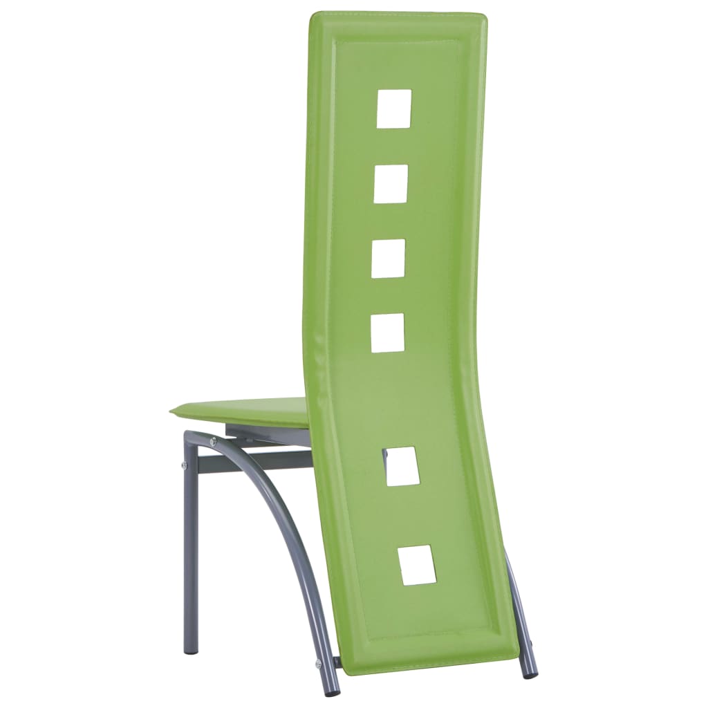 Esszimmerstühle 4 Stk. Grün Kunstleder