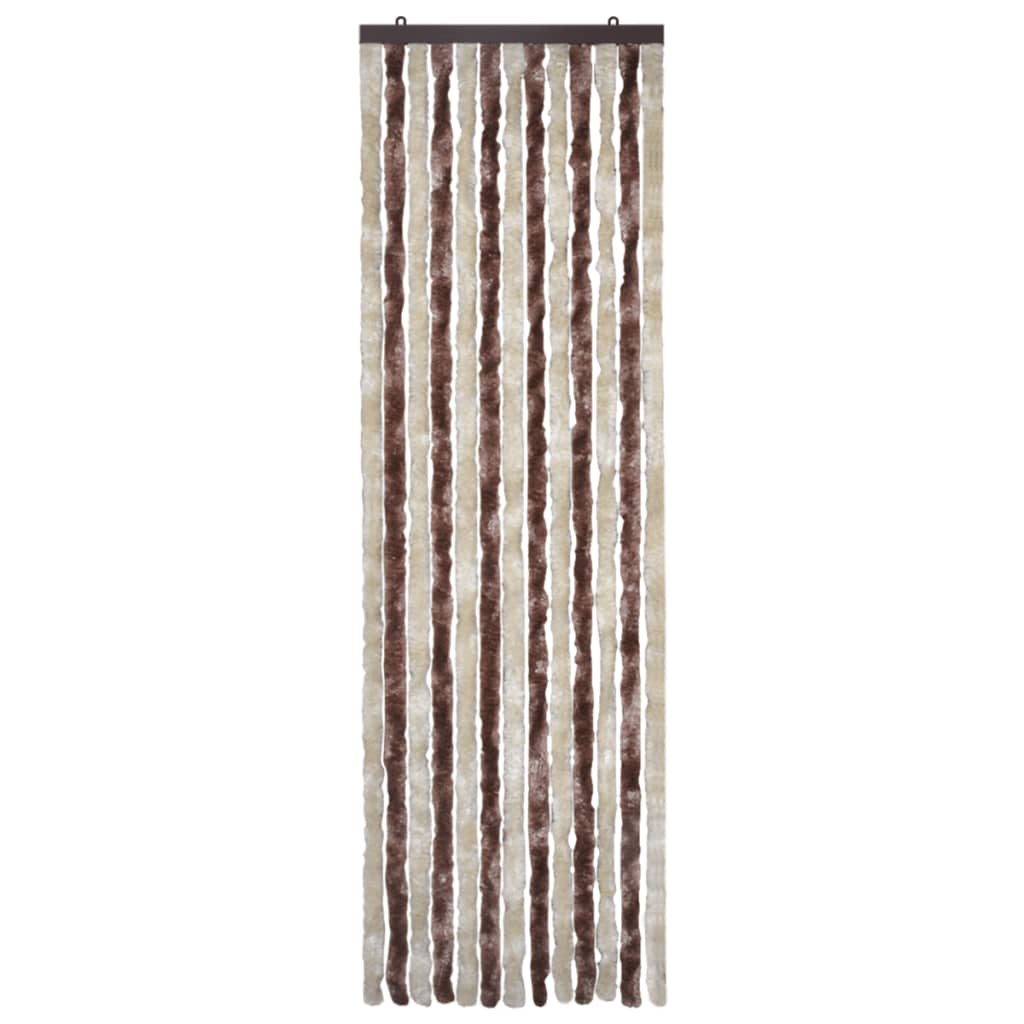 Insektenschutz-Vorhang Beige und Hellbraun 56x185 cm Chenille
