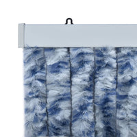 Thumbnail for Insektenschutz-Vorhang Blau, Weiß und Silbern 90x220cm Chenille