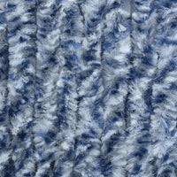 Thumbnail for Insektenschutz-Vorhang Blau, Weiß und Silbern 90x220cm Chenille