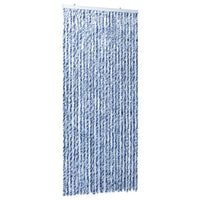 Thumbnail for Insektenschutz-Vorhang Blau Weiß Silbern 100x220cm Chenille