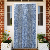 Thumbnail for Insektenschutz-Vorhang Blau Weiß Silbern 100x220cm Chenille