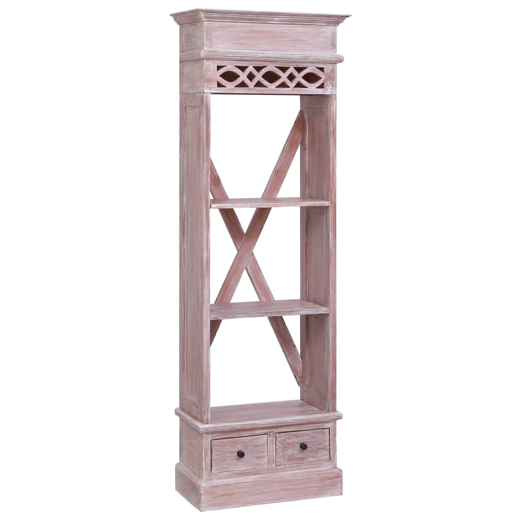 Highboard 60 x 30 x 180 cm Massivholz Mahagoni