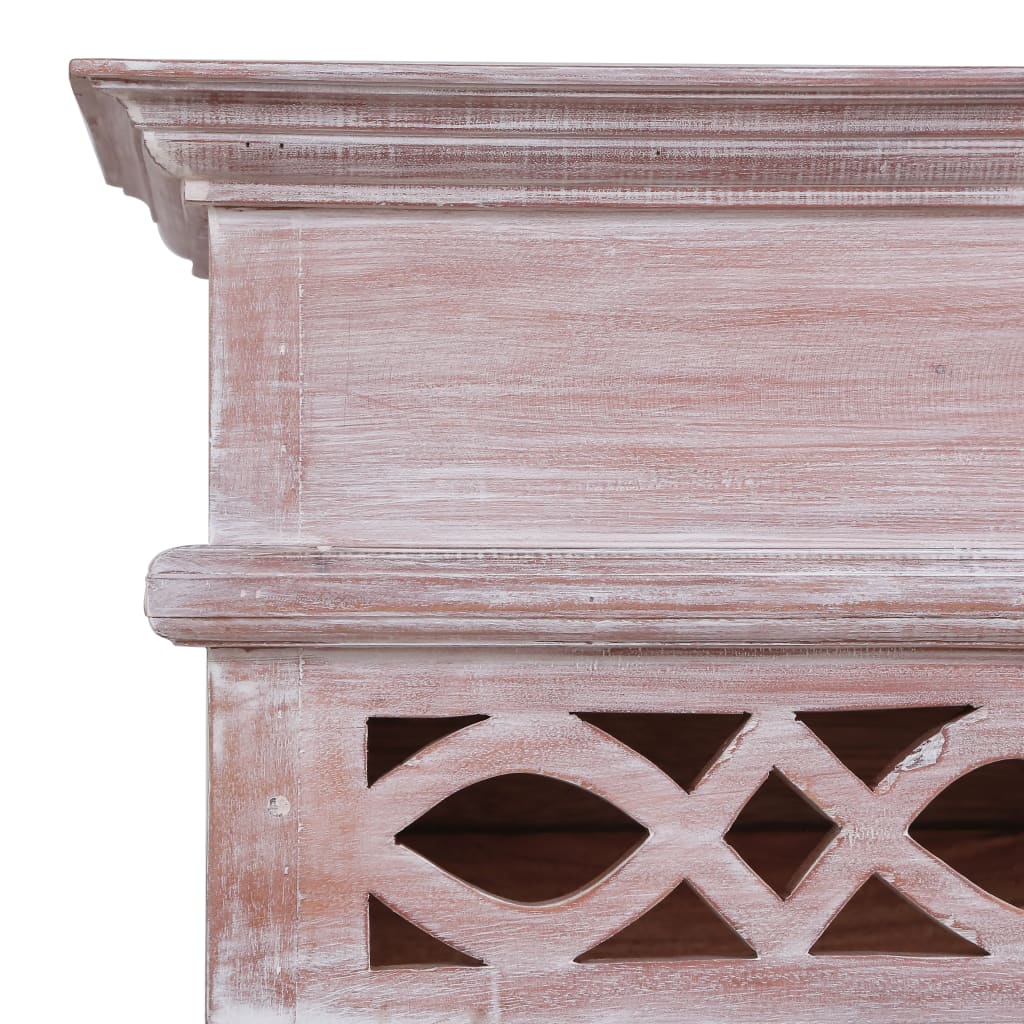 Highboard 60 x 30 x 180 cm Massivholz Mahagoni