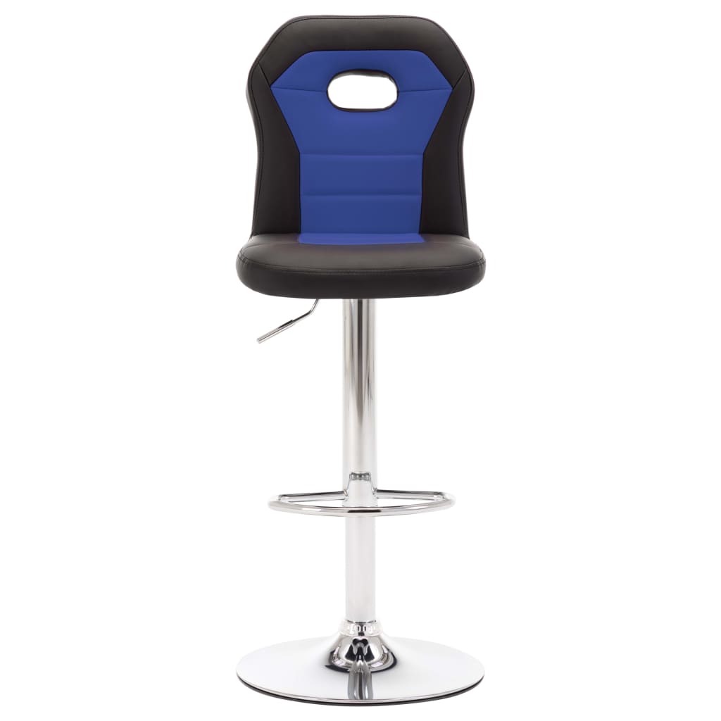 Barhocker 2 Stk. Blau Kunstleder