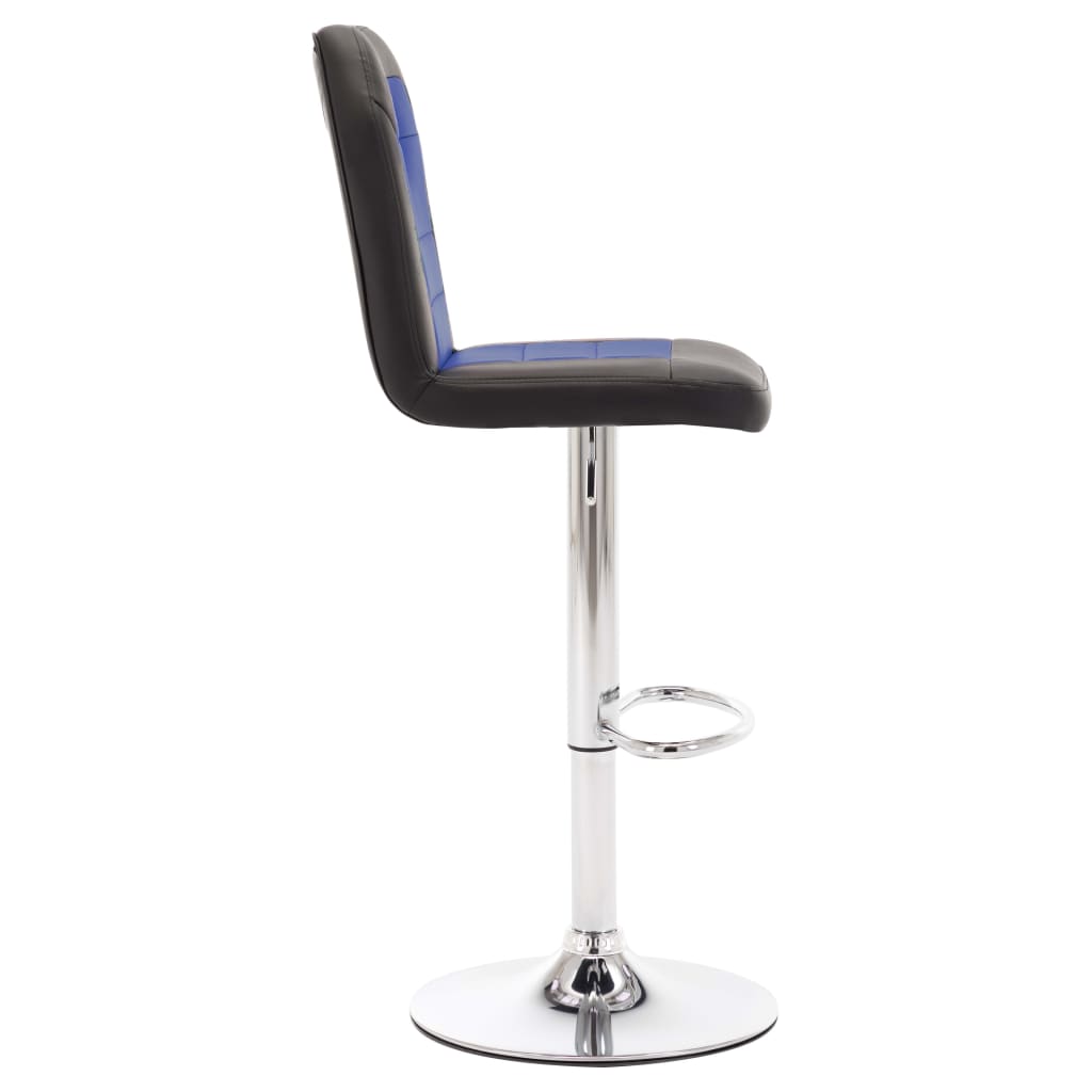 Barhocker 2 Stk. Blau Kunstleder