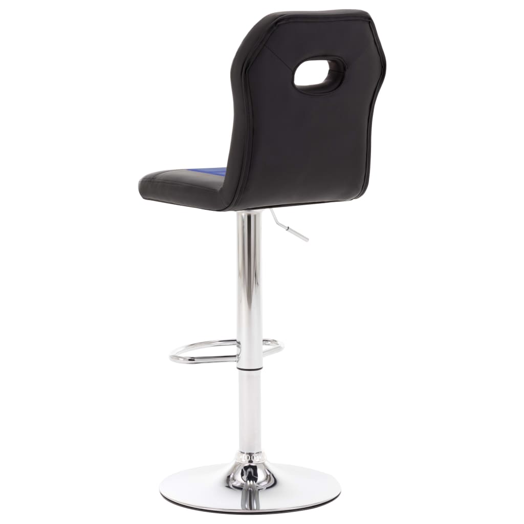 Barhocker 2 Stk. Blau Kunstleder