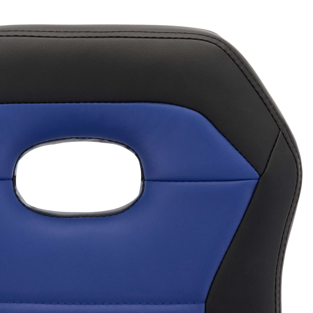 Barhocker 2 Stk. Blau Kunstleder