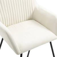 Thumbnail for Esszimmerstühle 2 Stk. Creme Stoff