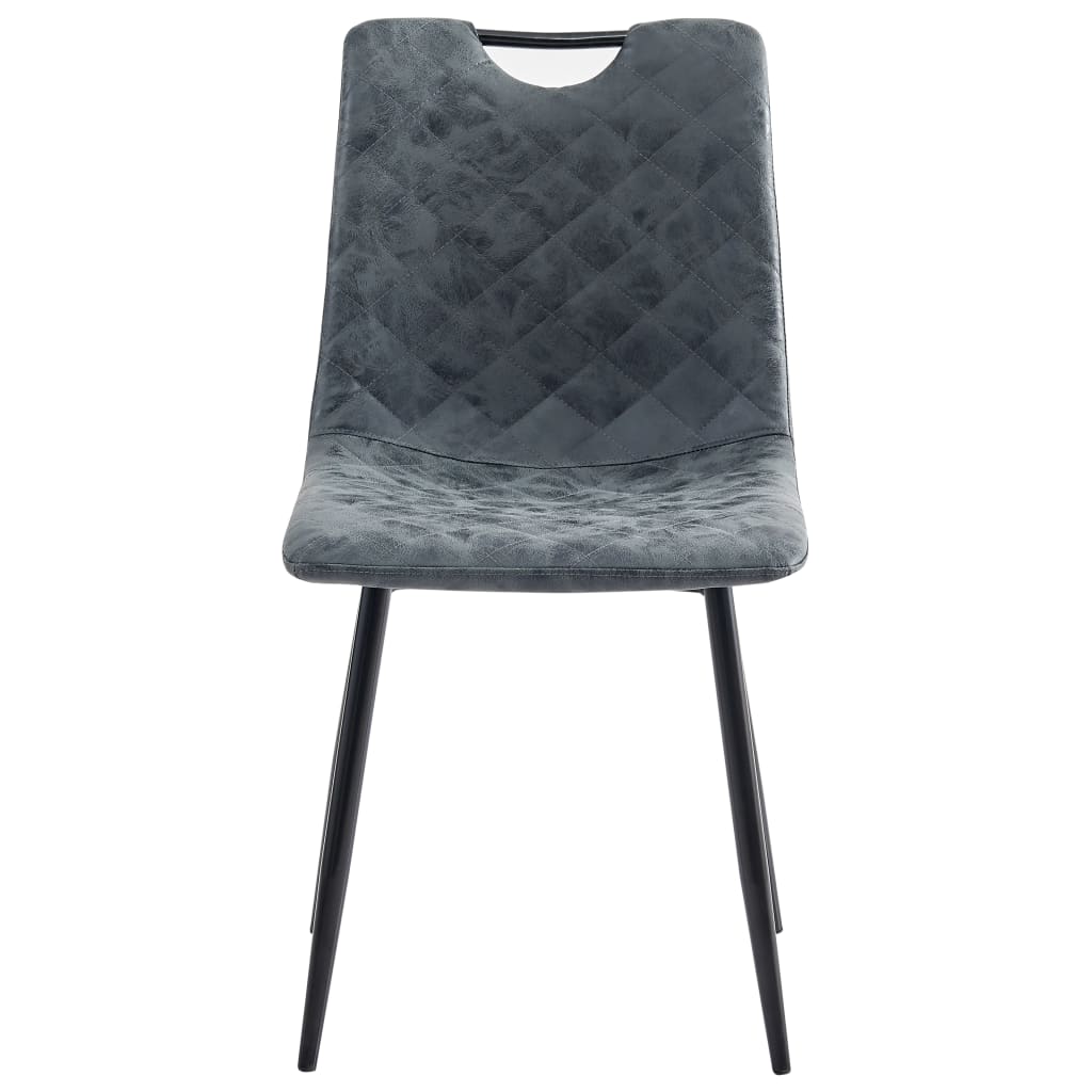 Esszimmerstühle 2 Stk. Schwarz Kunstleder