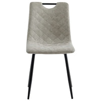 Thumbnail for Esszimmerstühle 2 Stk. Hellgrau Kunstleder